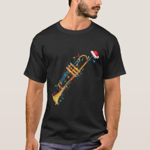 Funny Christmas Trumpet Tree Xmas Trumpet Player G T-Shirt
