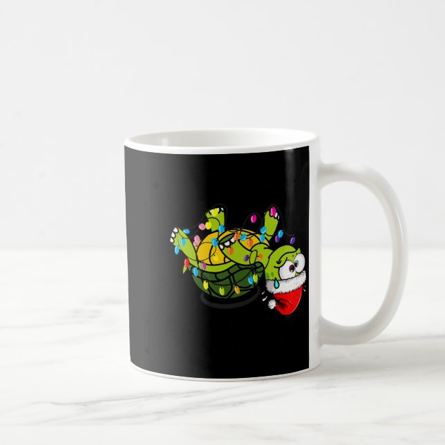 Funny Christmas Turtle It's Fine I'm Fine Everythi Coffee Mug (Right)