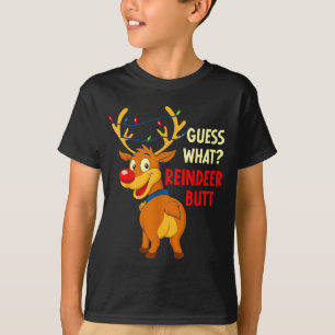 Funny Christmas Ugly Sweater Guess What_ Reindeer 