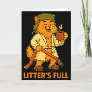 Funny Christmas Vacation Litter S Full Cat Parody Card