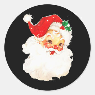 Funny Christmas Vintage Santa St Nicholas Toddler Classic Round Sticker