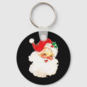 Funny Christmas Vintage Santa St Nicholas Toddler Key Ring