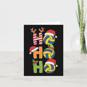 Funny Christmas Volleyball Ho Ho Ho Volleyball Xma Card