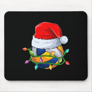Funny Christmas Volleyball Santa Hat Xmas Boys Men Mouse Pad