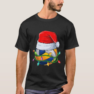 Funny Christmas Volleyball Santa Hat Xmas Boys Men T-Shirt