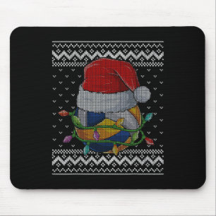 Funny Christmas Volleyball Santa Hat Xmas Pyjamas Mouse Pad