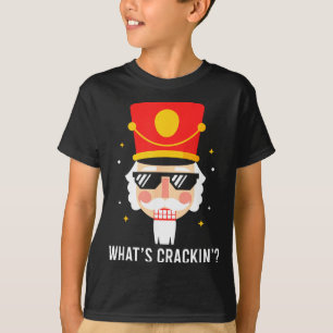 Funny Christmas Whats Crackin Nutcracker Men Kids T-Shirt
