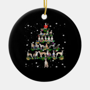 Funny Christmas Whippet Dog Lovers Gift Essential  Ceramic Ornament