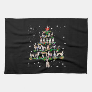 Funny Christmas Whippet Dog Lovers Gift Essential  Tea Towel