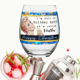 Funny Christmas Wine Glass Her Best Friend Sassy