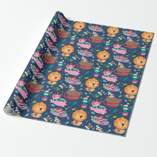 Funny Christmas Wrapping Paper (Unrolled)