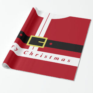 Funny Christmas Wrapping Paper Santa Design Gift