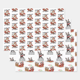 Funny Christmas Wrapping Paper, Sarcastic Santa Paper Sheet