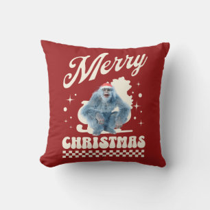Funny Christmas Yeti Holiday Humour Cushion