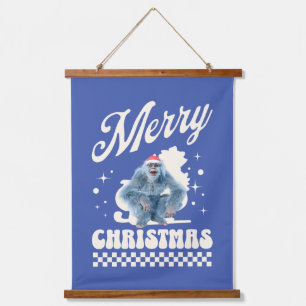 Funny Christmas Yeti Holiday Humour Hanging Tapestry