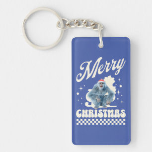 Funny Christmas Yeti Holiday Humour Key Ring