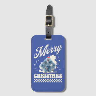 Funny Christmas Yeti Holiday Humour Luggage Tag