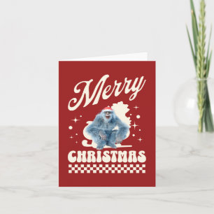 Funny Christmas Yeti Holiday Humour Note Card