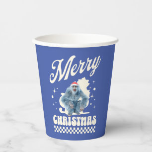 Funny Christmas Yeti Holiday Humour Paper Cups
