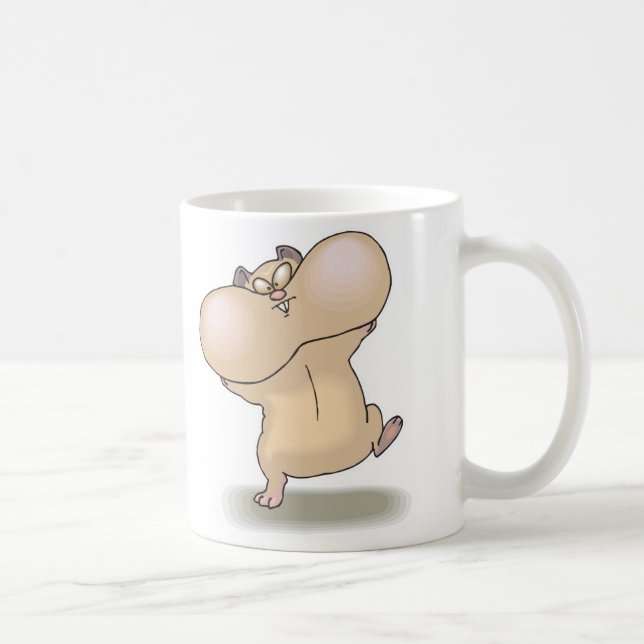 funny chubby cheeks hamster coffee mug (Right)