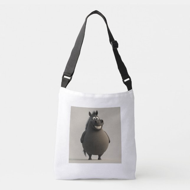 Funny Chubby Horse Tote Bag (Front)