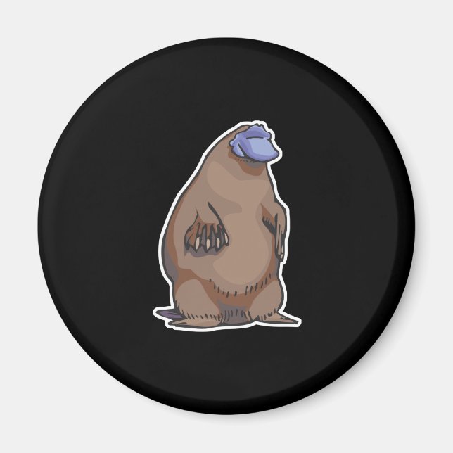 funny chubby platypus magnet (Front)