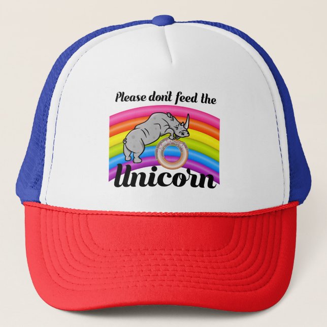 Funny chubby unicorn trucker hat (Front)
