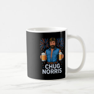 Funny Chug Norris Beer Shirt Usa 4th Of July Drink Coffee Mug