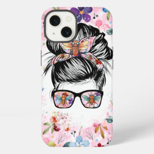 Funny Cicada Messy Bun Brood XIX and Brood XIII iPhone 13 Case
