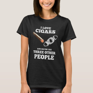 Funny Cigar Accessories Set Cigar Lover Smokers P T-Shirt