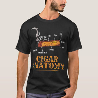 Funny Cigar Anatomy Smoker Cigars Whisky Lover Men T-Shirt