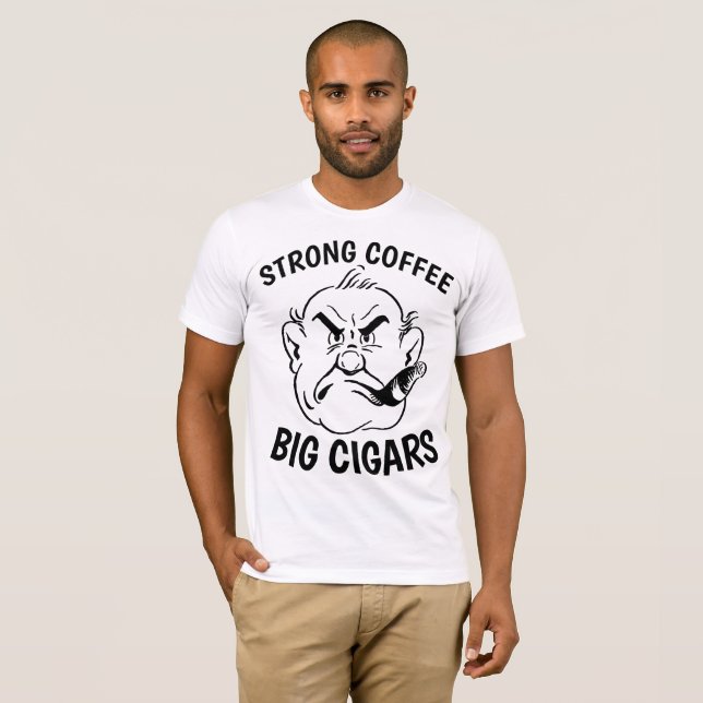 Funny CIGAR & COFFEE Men's T-shirts (Front Full)