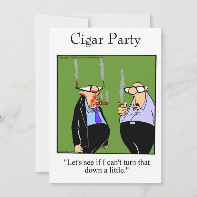 Funny Cigar Party Invitations (Front)