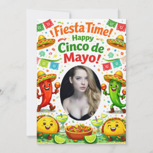 Funny Cinco de Mayo 2026 Fiesta Time Taco Party  Invitation