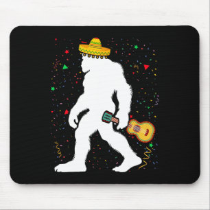 Funny Cinco De Mayo Bigfoot Mexican Guitar - Cinco Mouse Pad