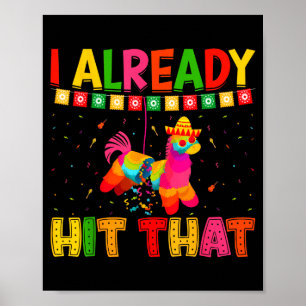 Funny cinco de mayo cute pinata i hit that pinata  poster