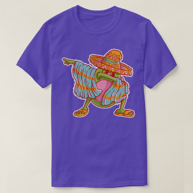 Funny Cinco De Mayo Dabbing Avocado T-Shirt (Design Front)