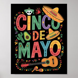 Funny Cinco De Mayo Fiesta Mexican Party 5 De Mayo Poster