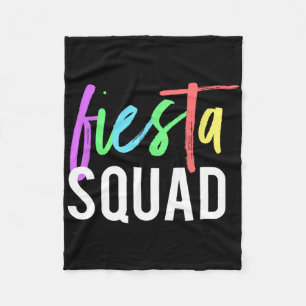 Funny Cinco De Mayo Fiesta Squad Design For Partie Fleece Blanket