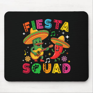 Funny Cinco De Mayo Fiesta Squad Mexican Matching  Mouse Pad