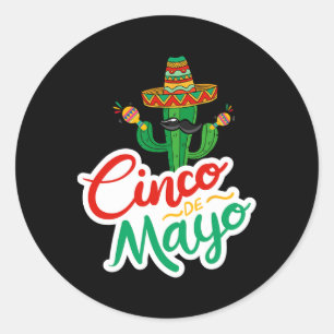 Funny Cinco De Mayo For Mexican Party 1 Classic Round Sticker