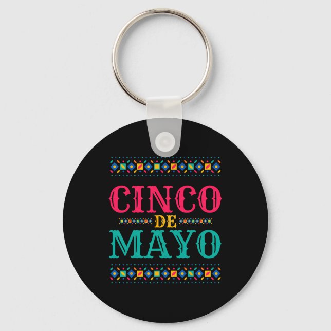 Funny Cinco De Mayo For Mexican Party 2  Key Ring (Front)