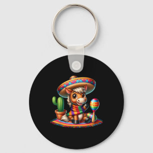 Funny Cinco De Mayo Horse Lovers Horses Rider Ridi Key Ring