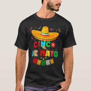 Funny Cinco De Mayo Mexican Guitar Cactus for Men T-Shirt