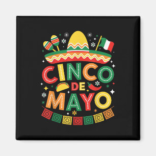 Funny Cinco De Mayo Mexican Sombrero Hat Men Women Magnet