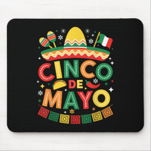 Funny Cinco De Mayo Mexican Sombrero Hat Men Women Mouse Pad