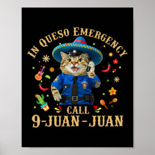 Funny Cinco De Mayo Paramedic Tacos Cat Lover 911 Poster