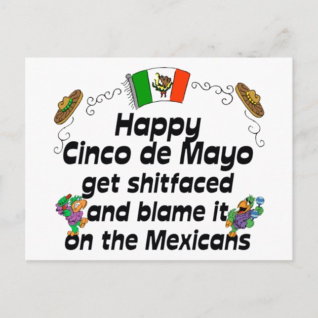 Funny Cinco de Mayo Postcard (Front)