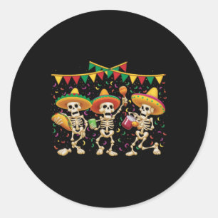 Funny Cinco De Mayo Shirt Mexican Fiesta Cactus Le Classic Round Sticker