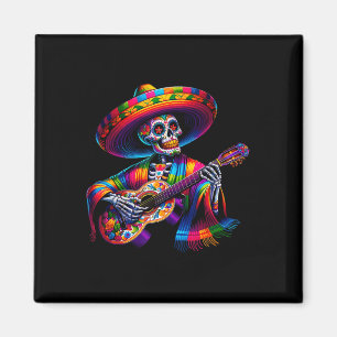 Funny Cinco De Mayo Skeleton Skull Fiesta Sombrero Magnet